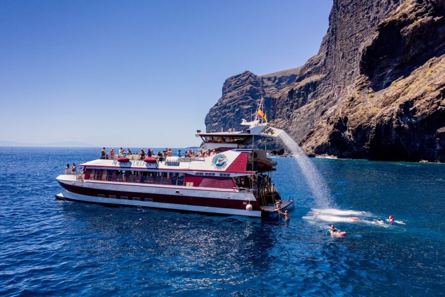 Adeje: Whale and Dolphin Watching Cruise with Lunch and Swim - The swim stop and lunch on the Atlantic