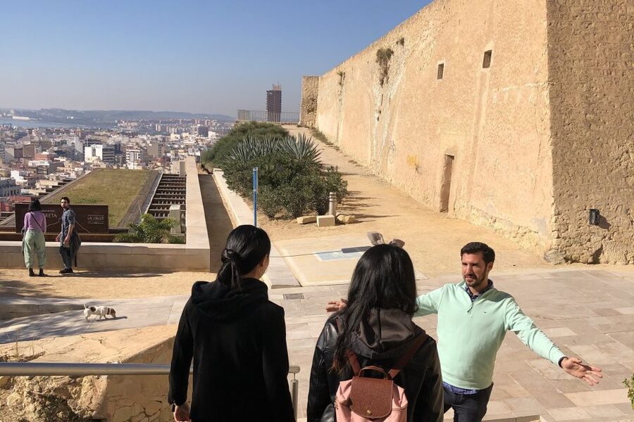 Alicante: Seven Secrets of Alicante Discovery Tour - Taking the short transfer toward Santa Bárbara Castle