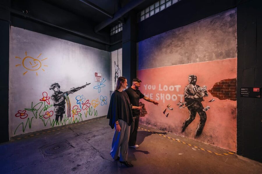 Banksy Museum Madrid: Entrance Ticket - Life-size murals that bring the street indoors