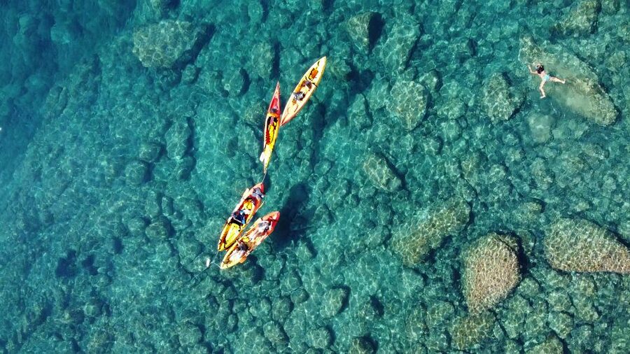 Barcelona: Costa Brava Kayak, Snorkel & Cliff Jump & Lunch - Snorkeling in Mediterranean water
