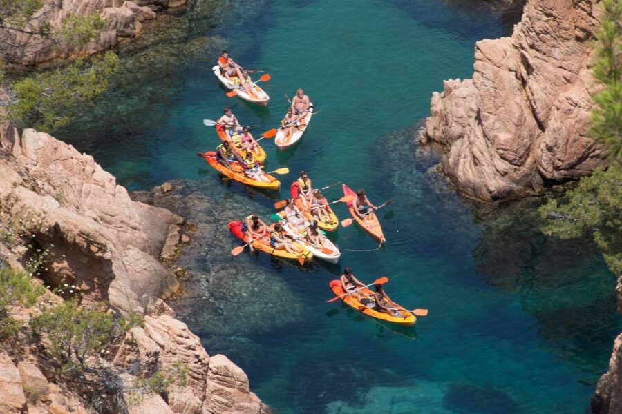 Barcelona: Costa Brava Kayak, Snorkel & Cliff Jump & Lunch - The bus ride to the coast
