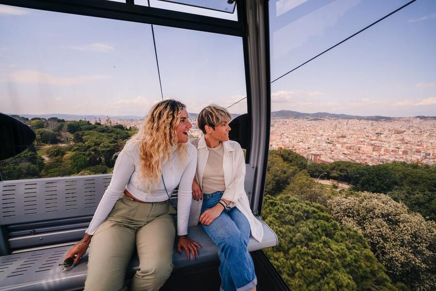 Barcelona: E-Bike Tour with Montjuic Cable Car & Boat Ride - Cycling through the Olympic Ring