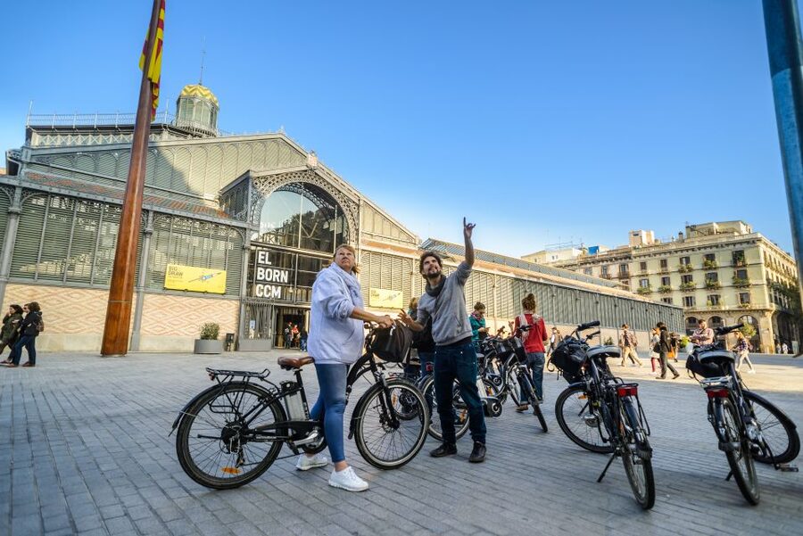 Barcelona eBike Tour with Wine and Tapas Experience - W Barcelona and the Return Ride