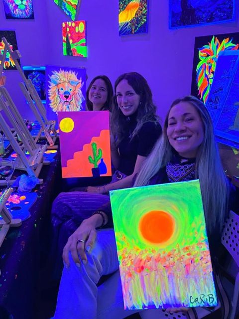Barcelona: Fluorescent Paint and Wine Workshop - Is this a good Barcelona evening activity?