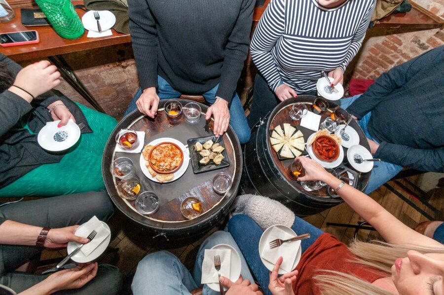 Barcelona Gourmet Food & Wine Tour with Local Expert - First stop: four tapas with local wine