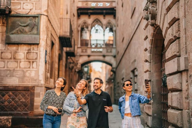 Barcelona: Helicopter Flight, Boat Ride, and Walking Tour - Plaça Catalunya and the Route Into the Old City