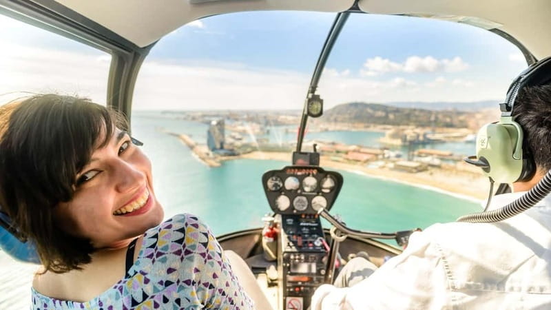 Barcelona: Helicopter Flight over Barcelona's Coastline - A quick flight with a wide view of Barcelona