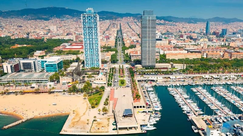 Barcelona: Helicopter Flight over Barcelona's Coastline - Coastline, Olympic Port, and the Agbar Tower