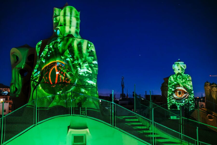 Barcelona: La Pedrera Night Experience - The stairwells, where the building gets stranger