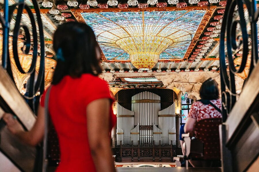 Barcelona: Palau de la Música Guided Tour - The Concert Hall and its great skylight