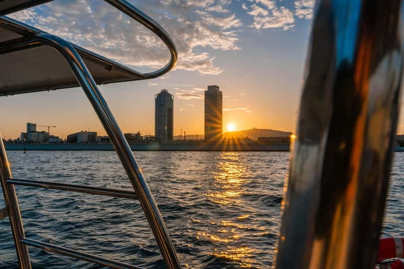 Barcelona: Sunset Catamaran Cruise with Wine and Tapa - A small boat with room to spread out