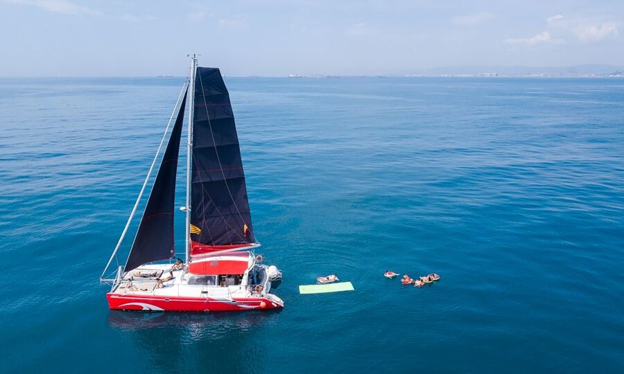 Barcelona: Sunset or Day Catamaran Cruise with Tapa & Drink - A spacious catamaran with room to choose your seat