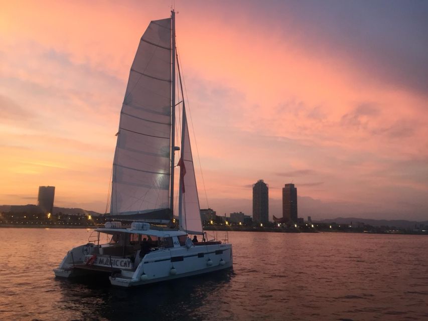 Barcelona: Sunset Sailing Tour with Open Bar & Snacks - Drinks, snacks, and the small-group setting