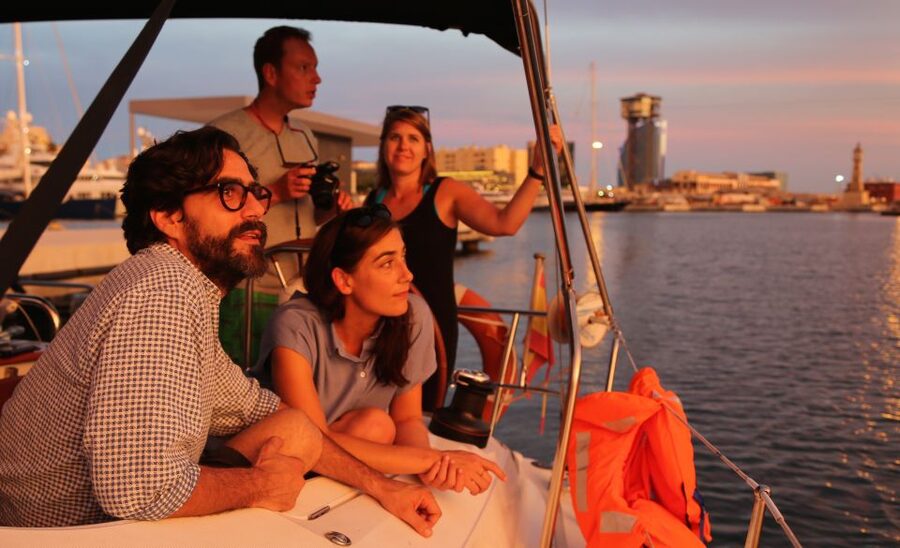 Barcelona: Unique Sunset Sailing Tour with Tapas & Open Bar - Setting sail from Port Olímpic