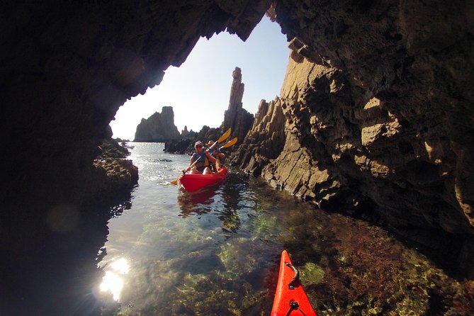 Cabo de Gata Active. Guided kayak and snorkel route through coves of the Natural Park - Meeting point, timing, and cancellation details