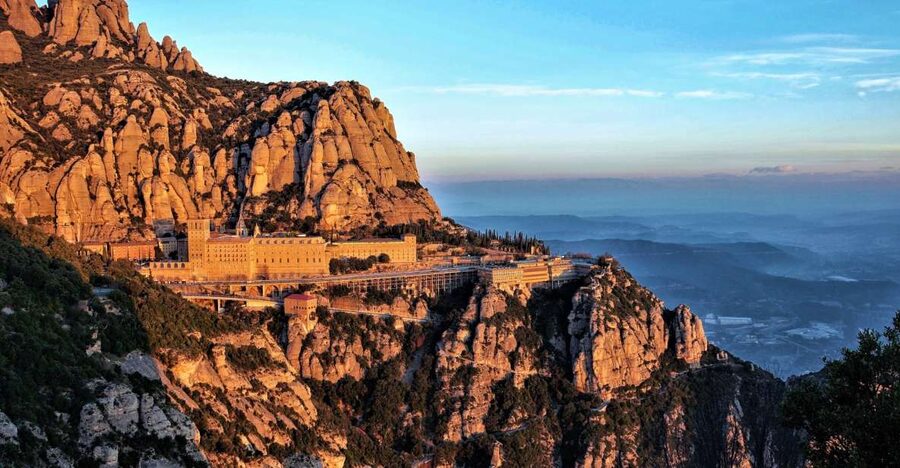 From Barcelona: Montserrat Monastery, Easy Hike, Cable Car - Taking the cable car above the mountain