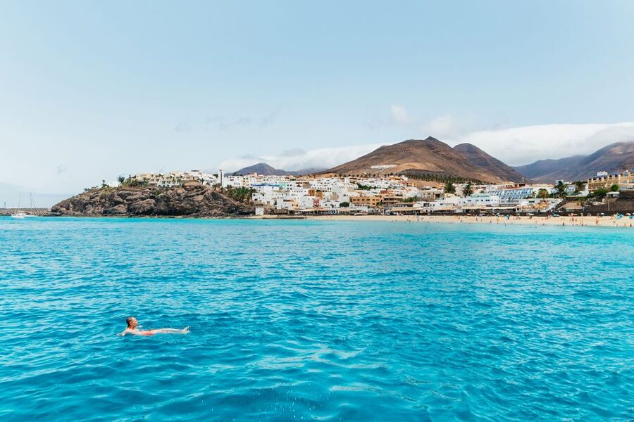 Fuerteventura: Glass Bottom Boat Cruise with Lunch & Drinks - The swim stop, slide, and water activities