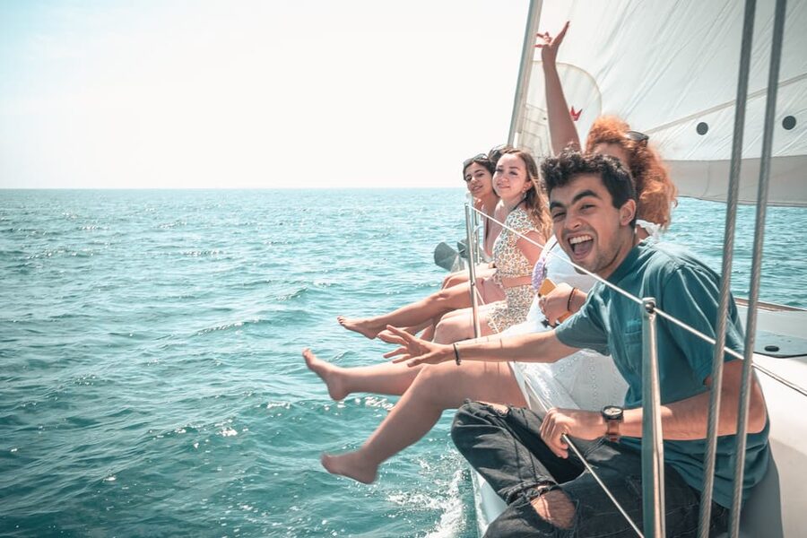 Ibiza: Midday or Sunset Sailing with Snacks and Open Bar - The coast from the open Mediterranean