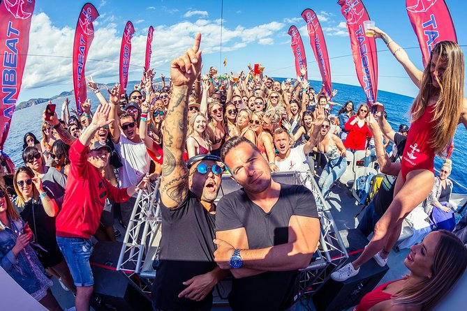 Ibiza Ocean Club Boat Party with 3 Hours Premium Drinks and DJ - Champagne shower and the end of the sailing