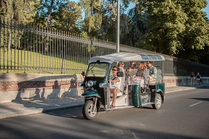 Madrid Welcome Tour with Local Guide in Eco Tuk Tuk Private - Debod, San Francisco, and Madrid’s older center