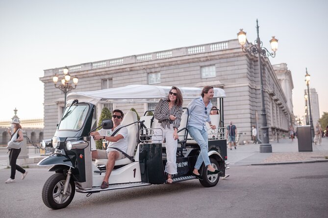 Madrid Welcome Tour with Local Guide in Eco Tuk Tuk Private - Royal Palace, Almudena Cathedral, and the Sabatini Gardens