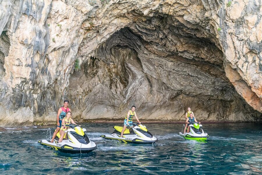 Mallorca Alcudia: Jack Sparrow Cave Jet Ski Tour - Entering the Jack Sparrow Cave area