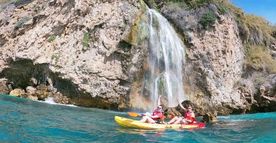Nerja: Guided Kayak Tour Nerja Cliffs and Maro Waterfall - From Burriana Beach to the Maro cliffs