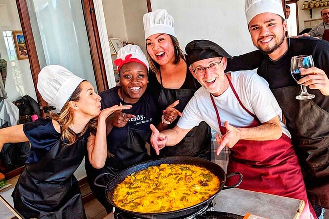 Paella Workshop with Bottomless Sangria in Central Madrid - A shared pan, not your own private cooking station