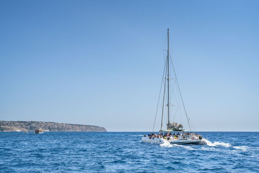 Palma de Mallorca: 5-Hour Catamaran Cruise with Lunch & Swim - Sailing out of Palma with the south coast ahead