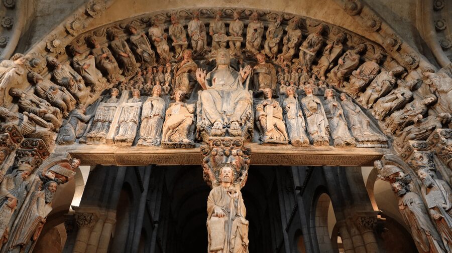 Santiago: Cathedral & Museum Tour + Pórtico of Glory Option - Start beneath the blue umbrella in Praza do Obradoiro