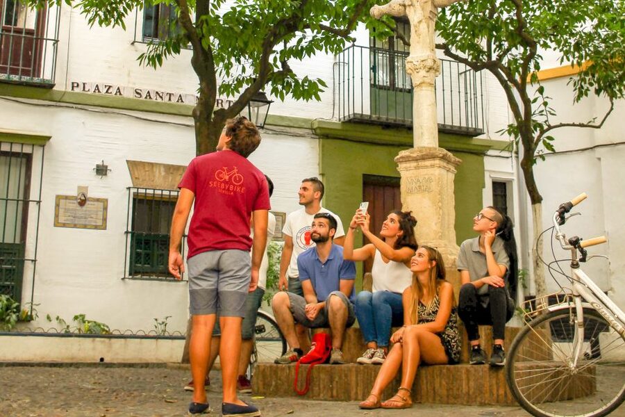 Seville: City Sightseeing and Local Culture Bike Tour - The Golden Tower and San Telmo Palace