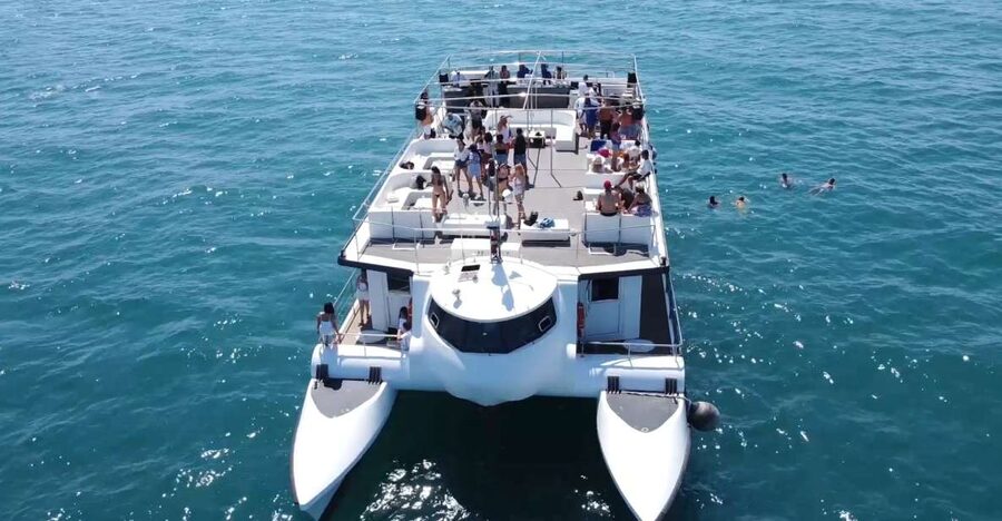 Valencia: Catamaran Cruise, Paella Lunch and Swim Stop - Lunch Comes First: Paella, Salad, Fruit, and One Drink