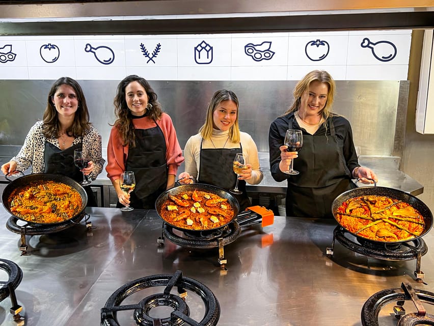 Valencia: Paella Cooking Class with Central Market Tour - Key points at a glance